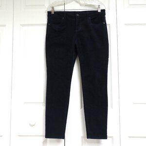 Edyson Skinny Corduroy Jeans Navy Blue Solid Size 28P/6P